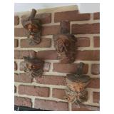 Carved Wood Forest Spirit Faces