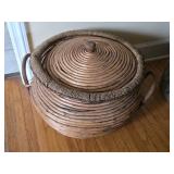 Pencil Reed Coiled Low Lid Basket