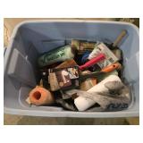 Bin of Painting Supplies