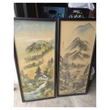Vintage Japanese Silk Paintings