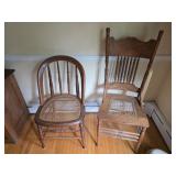 Wood & Cane Bottom Chairs