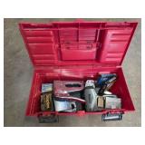 Plastic Toolbox w/ Staplers & Staples