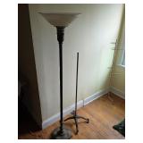 Antique Floor Lamp w/ Glass Shade