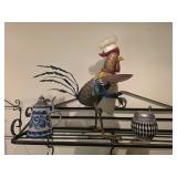 German Steins & Metal Chicken Dï¿½cor