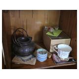 Chinese Clay Teapot, Small Asian Porcelain Bowls