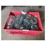 Crate of Glass Canning Jars