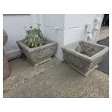 Concrete Square Garden Planters