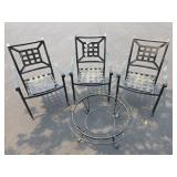 Metal Chairs & Table (No Table Top)