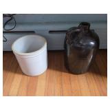 Small Stoneware Crock & Jug