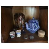 Ceramic Vase, Churchill Calico Cobalt Blue