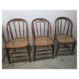 Wood & Cane Bottom Chairs