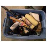 Bin of Painting Supplies