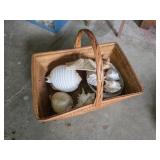 Basket of Sea Shells & Starfish