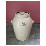 Vintage 5 Gallon Stoneware Crock w/ Lid