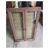 Wooden Display Cabinet w/ Hooks