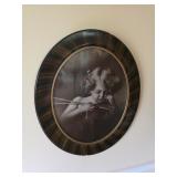 Antique Frame w/ Cupid Asleep Print