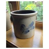 Antique J Fisher & Co Lyons NY Stoneware Crock