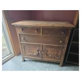 Antique Oak Sideboard Buffet