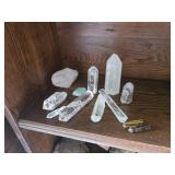 Quartz Crystals & Carved Tiger Eye