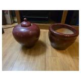 Ceramic Vase w/ Lid & Planter