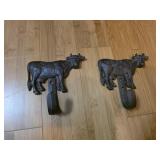 Cast Iron Cow Wall Hooks