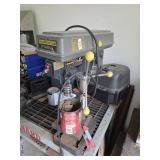 Metal Work Table w/ Drill Press, Vise, Air