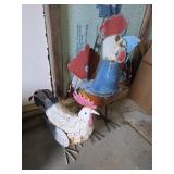 Metal Rooster Lawn Dï¿½cor