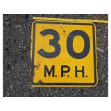 30MPH Metal Sign