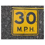 30MPH Metal Sign