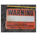 Transcontinental Coax Warning Sign