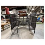 Metal Outdoor Bar w/Stools (2)