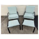 Outdoor Chairs w/Foot Stools