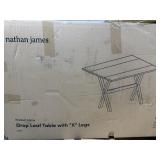 Nathan James Drop Leaf Table w/'X' Legs