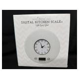 Digital Kitchen Scale w/Clock