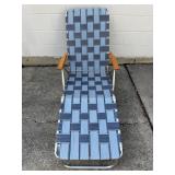 Vintage Webbed Aluminum Folding Lawn Chair