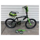 Child's Surge 18' Bike w/Helmut & Training Wheels