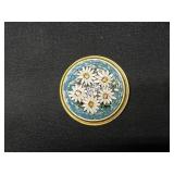 Italian Micro Mosaic Floral Brooch Pin