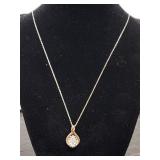 18 carat gold over sterling silver necklace with