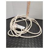 White extension cord approximately 20 ft