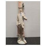 Vintage Lladrï¿½ porcelain figurine titled 'Waiting