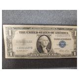 STAR NOTE 1935 E  Silver certificate $1 bill