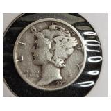 1939 Mercury dime