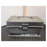Gray plastic toolbox