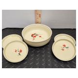 Vintage Japanese serving bowl and dishes