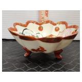 Vintage Japanese footed bowl featuring