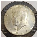 1966 Kennedy half dollar 40% silver