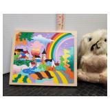 Vintage 1950s toy rabbit made with real rabbit