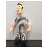 Vintage 2004 Popeye toy. 13in. Seam is open in