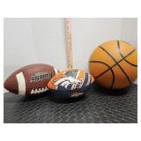 Denver Broncos football junior size football and