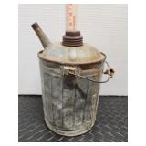 Vintage DeLuxe Galvanized Metal Gas, Oil, Water